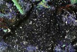 Azurite Crystal Cluster with Fibrous Malachite - Laos #50778-1